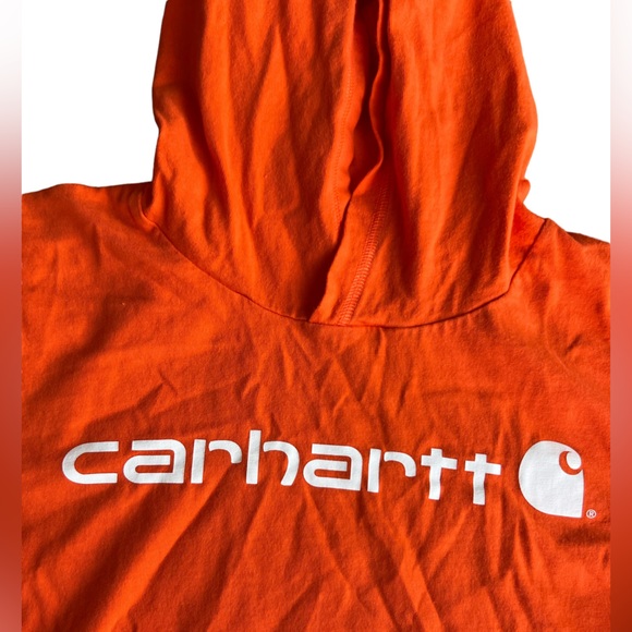 Carhartt long sleeve boys hooded shirt Sz M - Picture 5 of 9